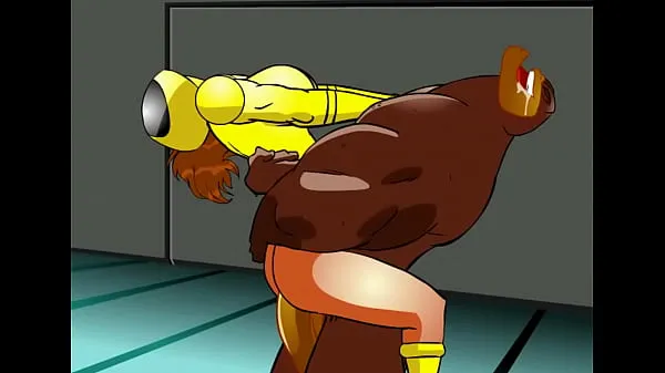 Yellow Ranger Bearhug Tiub klip besar