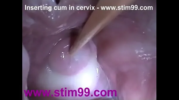 Insertion Semen Cum in Cervix Wide Stretching Pussy Speculum Tiub klip besar