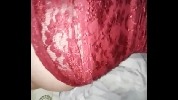 Ống Little slut in red dress nails my cock clip lớn