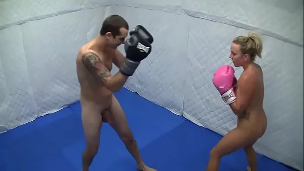 คลิปใหญ่ Dre Hazel defeats guy in competitive nude boxing match Tube