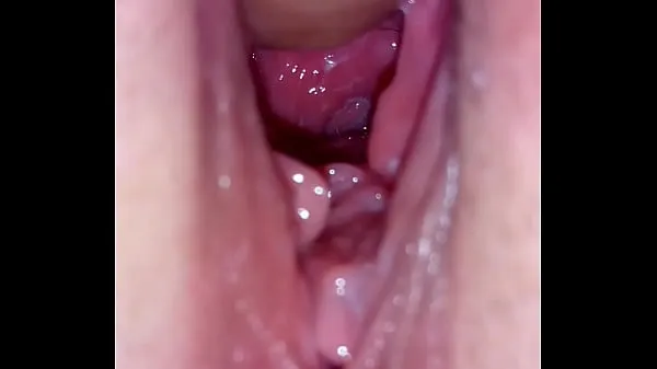 Tubo grande de Close dentro da cavidade bucal e ejaculação clipes