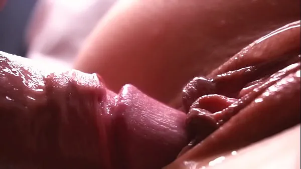 大的 SLOW MOTION. Extremely close-up. Sperm dripping down the pussy 剪辑 管 
