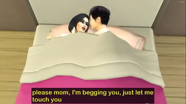 أنبوب Japanese Step-mom and virgin step-son share the same bed at the hotel room on a business trip مقاطع كبيرة