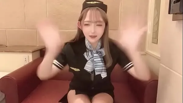 Ống ASMR performs pornographic service in cabin attendant cosplay clip lớn
