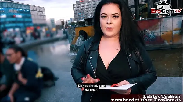 Tabung klip German fat BBW girl picked up at street casting besar