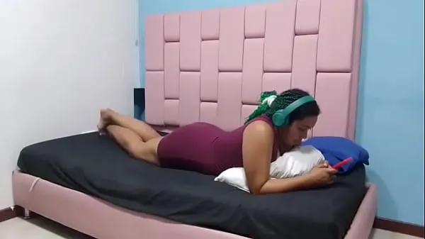 Big While this aunt is listening to music I surprise her from behind and start stroking her huge buttocks and put my penis between them clips Tube