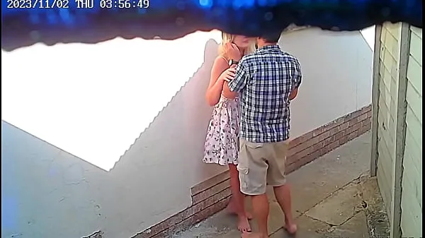 Cctv camera caught couple fucking outside public restaurant Tiub klip besar
