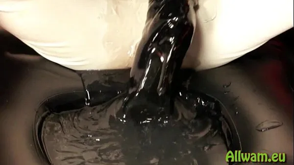 Grote kinky slimy messy babes clipsbuis